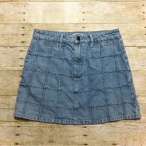 Forever 21 Y2K Denim Mini Skirt Quilt Pattern